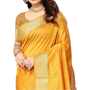 Sari de Seda Elegante para Mujer, para Bodas, Fiestas y Celebraciones, Vestimenta Étnica Tradicional con un Diseño de Lujo - Product Image 6