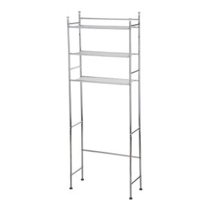 Estante de Almacenamiento de Acero de 3 Niveles para Sobre el Inodoro, Acabado Cromado, Organizador de Baño - Product Image 1