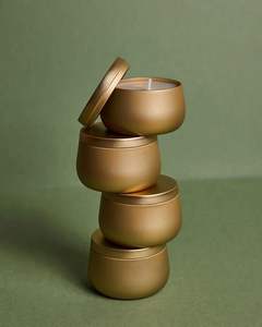 Modern Brass Candle Vessels Candle Holder Container For Decorative Living Room Table Accent <b>Ornament</b> - Product Image 2