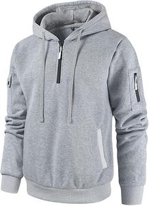 Sweat à capuche pour homme sur mesure fabriqué en usine, coupe régulière, hiver, 100% coton, polaire imperméable, poches kangourou, double couche - Product Image 2