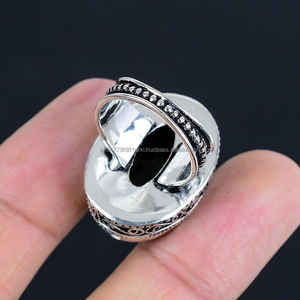 925 argent plaqué anneau guérison cristal anneau pierre de sang pierre précieuse à la main Boho bijoux cadeau pour sa vente de noël - Product Image 4