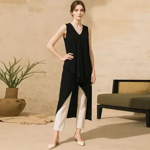 NYGARD Chaleco largo para mujer Drape Modelo G3X17456J001 - Product Image 1