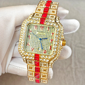 นาฬิกาควอตซ์ KDW Classic Luxury Iced Out รุ่นปี 2026 สำหรับผู้ชาย สไตล์ฮิปฮอป ประดับเพชรซิร์คอนหลากสี - Product Image 5