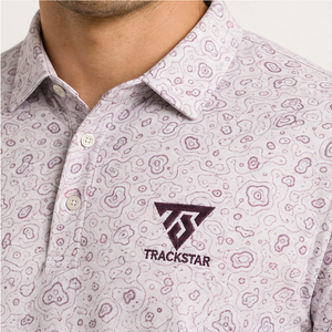 Trackstar Men's <b>Pink</b> Paisley Print <b>Polo</b> <b>Shirt</b> Short Sleeve Button Collar Casual Golf <b>Shirt</b> Custom Logo - Product Image 5