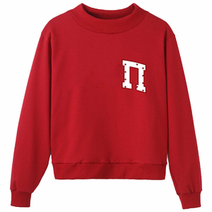 Sudadera de cuello redondo estilo preppy para mujer, de invierno, con mangas raglán, para hermandades, vida universitaria, club universitario, gimnasio, con bordado de silicona - Product Image 3
