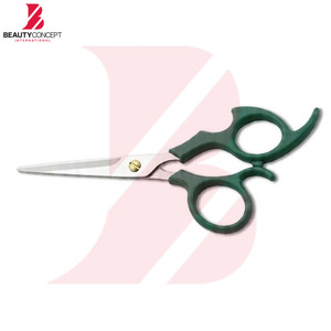 Tijeras de Peluquería Ergonómicas de Plástico Verde Oscuro con Mango de Plástico, Cuchilla Afilada de Acero Inoxidable, Tijeras para Cortar Cabello, Calidad Profesional de Salón - Product Image 4