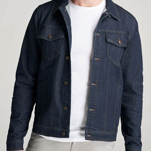 Veste en jean pour homme, prix bas, haute qualité, logo personnalisé imprimé, grande taille, respirante, veste d'hiver personnalisée pour homme - Product Image 1