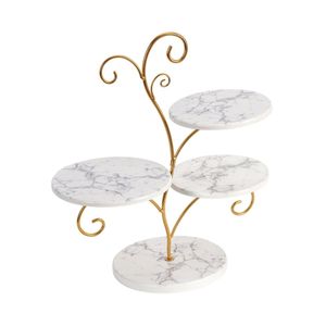 Grand support à gâteau en métal pour la présentation de gâteaux de mariage, décoration de table pour hôtel, buffet, boulangerie et événements festifs - Product Image 2