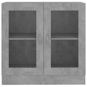 Vitrine et armoire à vaisselle en bois d'ingénierie gris béton 32.5x12.0x31.5 - Product Image 6
