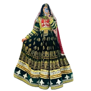 Nuevo Vestido Étnico Afgano de Alta Calidad para Mujer, Completamente Bordado y Decorado con Encaje, Precio al por Mayor - Product Image 1