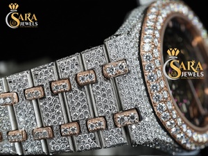 Lujoso reloj mecánico automático VVS Moissanite Diamond Square Iced Sapphire de calidad superior Business Analog Luxury Fashion - Product Image 4