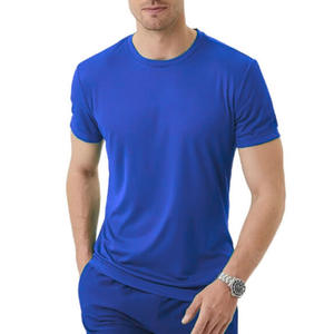 Camiseta de color sólido para hombre, de alta calidad, manga corta, 100% algodón, de secado rápido, transpirable, informal, con cuello redondo, para verano. - Product Image 1