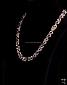 Trendy Round Link <b>Chain</b> Moissanite Diamond with 925 Sterling Silver Hip Hop <b>Iced</b> <b>Out</b> Bling Luxury Necklace - Product Image 2