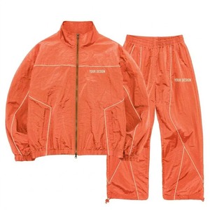 Custom Made New Summer Nylon Windbreaker <b>Zip</b> <b>up</b> Windbreaker <b>Jacket</b> Tracksuit Polyester Streetwear Track Suit Set - Product Image 5