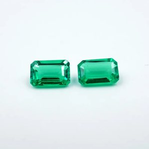 HAYAAT GEMS Natural Colombian Emerald Green <b>Cushion</b> Cut 1.10ct (6x4x3mm) (2 Pieces) for Jewelry Making - Product Image 1