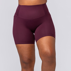 Women's High Waist Solid Color <b>yoga</b> <b>Shorts</b> - Product Image 5