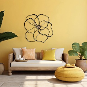 Decorative Flower <b>Wall</b> <b>Clock</b> Unique Floral <b>Design</b> <b>Clock</b> <b>Wall</b> Display Perfect for Living Room Bedroom and Hall From India - Product Image 2