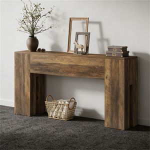 Sturdy Wooden Console <b>Table</b> for Foyer Main <b>Sofa</b> Corridor <b>Side</b> Use - Product Image 2