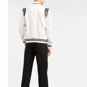 แจ็คเก็ตหนังวาร์ซิตี้ทรงเข้ารูปคุณภาพสูงสำหรับผู้ชาย ปี 2025 ผลิตตามสั่ง ระบายอากาศได้ดี ผ้าขนสัตว์สำหรับฤดูหนาว สินค้ามาใหม่ ขายส่ง - Product Image 4