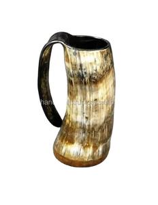 Mug à bière en corne de buffle, fait main, pour la maison et l'hôtel, accepte les logos personnalisés - Product Image 2
