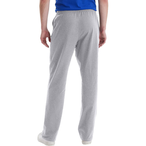 Pantalon de jogging décontracté gris en coton pour homme, taille élastique avec cordon de serrage, poches latérales, respirant, poids moyen, idéal pour l'automne - Product Image 2