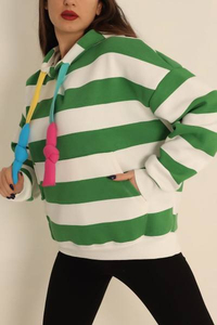 เสื้อฮู้ดแฟชั่นใหม่สำหรับผู้หญิง มีหลายสี เสื้อฮู้ดโอเวอร์ไซส์สำหรับผู้หญิง เสื้อฮู้ดใส่สบาย - Product Image 5