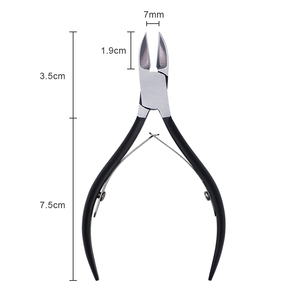 Pince à cuticules noire mate en acier inoxydable, coupe-ongles, ciseaux, outil de manucure pour éliminer les peaux mortes - Product Image 3