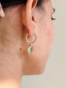 Pendientes de Esmeralda Real de 3.80 Quilates, Plata de Ley 925, Chapados en Oro, Estilo Étnico, Joyería de Boda, Elegante Regalo para Mujer - Product Image 4