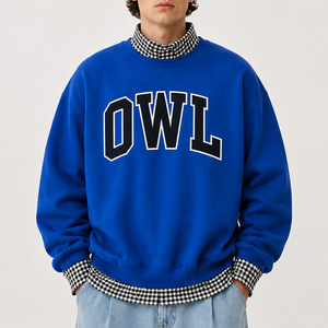 Youth Club Wear <b>Mock</b> <b>Neck</b> Sweatshirt Custom Varsity Letter Printed Low MOQ Winter Fleece Pullover <b>Tops</b> OEM Bulk Supplier - Product Image 3