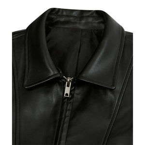 Wholesale New Arrivals 2026 Fitted Men's Cow Skin <b>Jacket</b> Winter <b>Mandarin</b> <b>Collar</b> Quick Dry Breathable Premium Quality High Street - Product Image 6