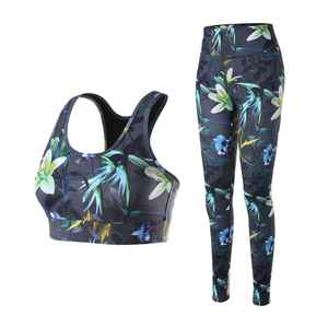 Conjunto de Yoga para Mujer Talla Grande, 100% Poliéster, Cinturón Transpirable y Cómodo, Secado Rápido, Ligero, Ecológico, Ropa Deportiva de Dos Tonos - Product Image 1