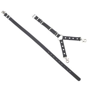 Sangle de bondage en cuir imperméable en forme de Y Black Sheep pour les poignets et les chevilles - Product Image 1