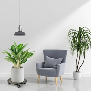 Prix d'usine abordable Nouveau design de qualité supérieure Chariot rond portable en bois Plateau de rangement pour plantes avec roues verrouillables - Product Image 4