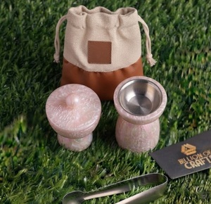 Ensemble d'encensoirs en résine faits à la main avec boîte de rangement pour Oud, sac de transport et pinces métalliques, décoration islamique arabe pour la maison - Product Image 1