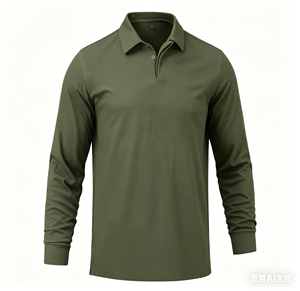 <b>Men's</b> <b>White</b> <b>Long</b> <b>Sleeve</b> Polo <b>Shirt</b> 100% Cotton Knitted Collared Top Breathable Casual Tee - Product Image 6