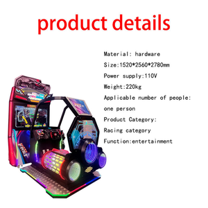 Machine de jeu de course commerciale ultra-rapide à vitesse maximale, cabinet d'arcade de luxe avec cage de sécurité pour un joueur et zone de jeu - Product Image 3