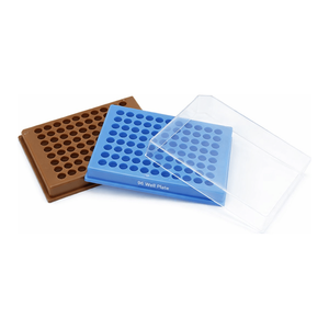 Estante para Tubos de PCR Autoclavable de 8x12, Color Marrón, para Organización de Tubos de Laboratorio - Product Image 1