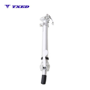 Zhihangda Potence de vélo télescopique à dégagement rapide argentée, avec collier de guidon 25,4 mm, 8 fils de sécurité pliables à droite, hauteur de montage 265 mm - Product Image 1