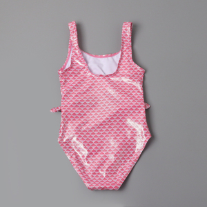 Traje de Baño Brillante para Niñas con Estampado de Conchas de Vieira, Traje de Baño Metálico de una Pieza con Lentejuelas para Bebés - Product Image 6