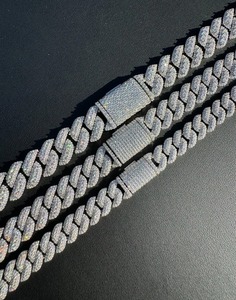 Cadena Cubana de Moissanita de Lujo Única en Plata de Ley 925 con Aspecto de Diamante, Collar Hip Hop para Uso Diario - Product Image 6