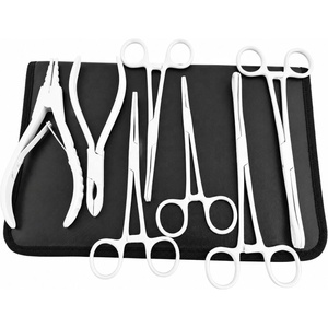 Kit d'outils de perçage corporel professionnel en acier inoxydable de haute qualité, 8 pièces, durable, avec étui, pinces pour perçage d'oreilles, de nez et de tétons - Product Image 6
