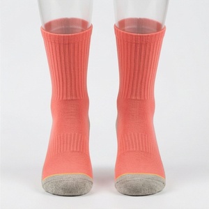 Coral <b>Crew</b> <b>Socks</b> Solid Color Cotton Spandex Knitted Breathable Casual Daily Wear Adult Summer <b>Socks</b> - Product Image 1
