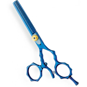 Ciseaux à effiler pour barbier en acier inoxydable de qualité A+ professionnels pour droitiers, couleur personnalisée, emballage personnalisé - Product Image 2