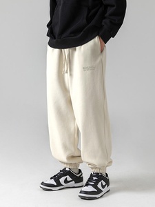 Pantalon de jogging pour homme style streetwear, mode sport, taille haute, molleton épais et chaud, coupe ample - Product Image 6