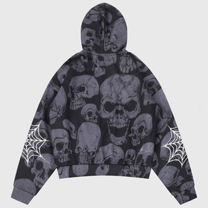 เสื้อฮู้ดดี้ผู้ชายแบบสั่งทำพิเศษสำหรับฤดูหนาว ผ้าฝ้าย 100% ระบายอากาศได้ดี ประดับด้วยคริสตัล ดีไซน์ลำลอง คุณภาพพรีเมียม บริการ OEM ดิจิทัล แบบปกติ - Product Image 2