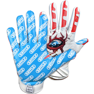 Guantes de Fútbol Americano 7v7 Silicon Joker Clown para Receptor, Alta Calidad, Personalizados, Antideslizantes, con Cierre de Gancho y Bucle en los Dedos - Product Image 5