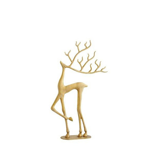 Statue de cerf en aluminium moderne et minimaliste de luxe, tendance, réutilisable, pour décoration de table et de console de Noël, vente en gros d'usine - Product Image 6