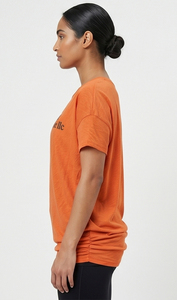 T-shirt Streetwear à épaules tombantes pour femme, T-shirt de yoga oversize à manches courtes, T-shirt de sport oversize pour femme - Product Image 3