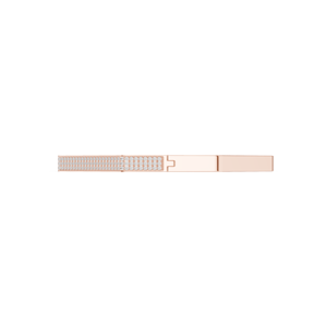 10K <b>Rose</b> <b>Gold</b> Plated Lab Grown Diamond Minimalist Diamond Cuff Bracelet in <b>Rose</b> <b>Gold</b> Slim Pave Set Luxury <b>Bangle</b> for Women - Product Image 3