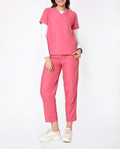 Uniformes Médicos de Verano de Alta Calidad, Conjuntos Unisex de Manga Corta de Poliéster y Spandex para Enfermeras y Esteticistas - Product Image 6